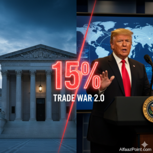 President Donald Trump responds to the US Supreme Court ruling by hiking global tariffs to 15%.