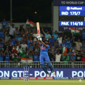 Ishan Kishan batting against Pakistan in T20 World Cup 2026 at Colombo scoreboard IND 175-7 PAK 114-10.