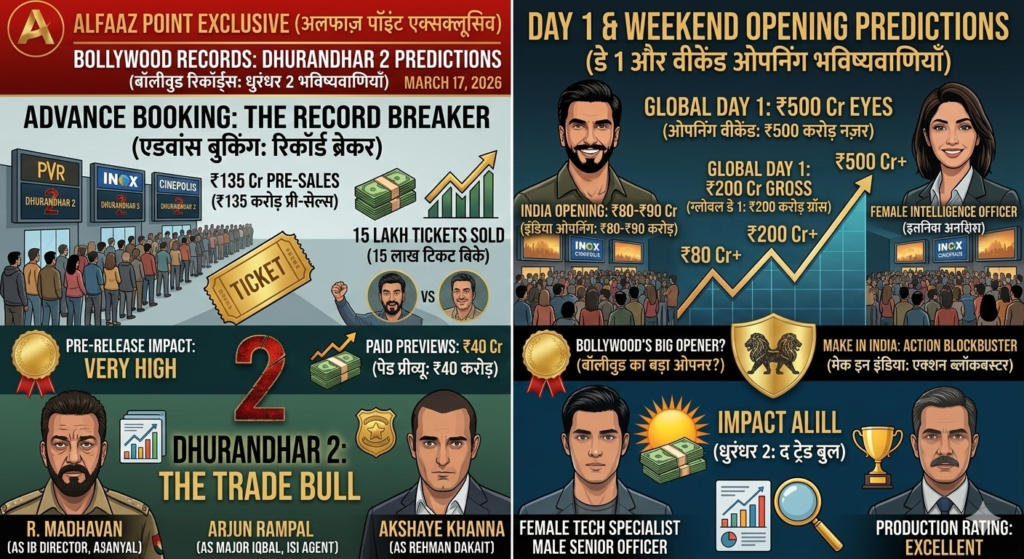 News 17 March 2026 infographic: Pakistan airstrike on Kabul hospital 400 dead, Dubai and Doha missile alerts airspace closure, crude oil price surge at $103, Donald Trump postpones China trip for naval coalition - Alfaaz Point.