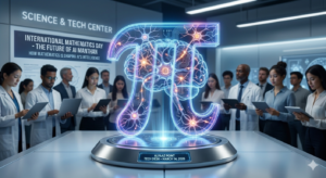 Digital representation of Pi symbol with Neural Networks and AI circuits - International Mathematics Day 2026