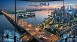 Patna Marine Drive and modern Bihar bridges at night, showcasing the development of Bihar 2026.