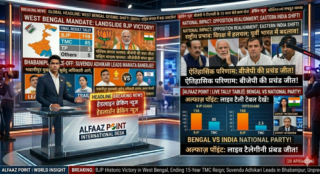 BJP West Bengal Election Results 2026 Landslide Victory TMC Alfaaz Point