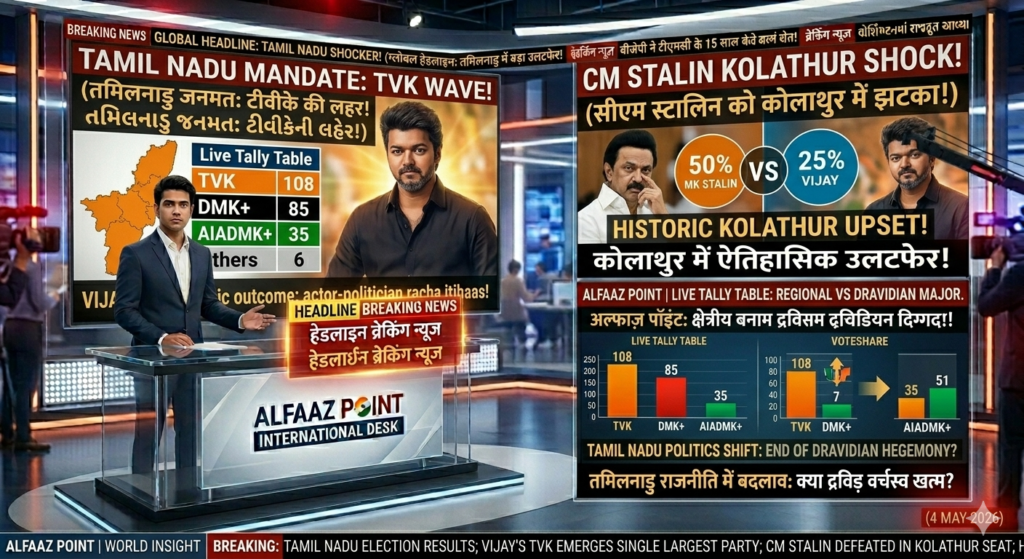 Tamil Nadu Election Results 2026 Vijay TVK Victory MK Stalin Defeat Alfaaz Point
